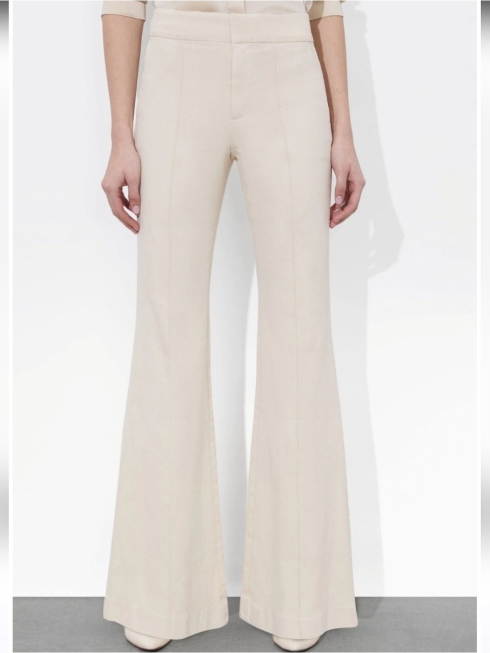 Alice + Olivia The Trouser Jean Chino High Rise Flare Pants - Picture 7 of 8